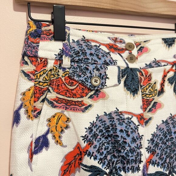 J. Crew Kickout Crop Pant in Paisley Floral Trouser Style AM991 Size 00 - Picture 7 of 10